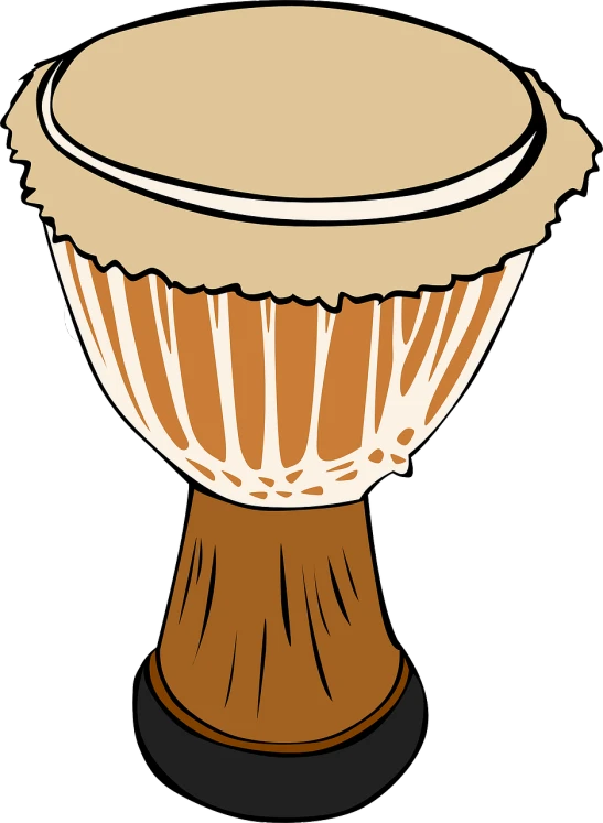 a wooden drum on a black background, a digital rendering, inspired by Nyuju Stumpy Brown, pixabay, hurufiyya, !!! very coherent!!! vector art, bowl, musician, afro