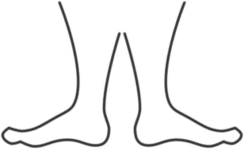 a black and white drawing of a pair of feet, pixabay, symmetrical nostrils, cone shaped, wavy, clipart