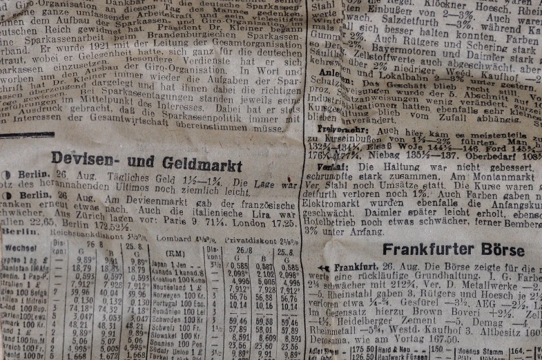 a piece of newspaper sitting on top of a table, by Ulrich Leman, reddit, bauhaus, markets, detail, very very well detailed image, some glints and specs