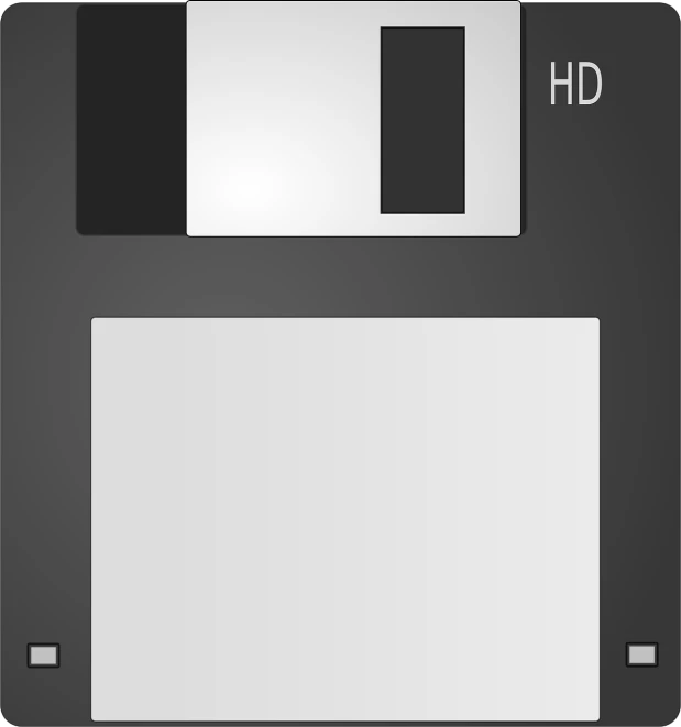 a floppy disk on a white background, inspired by Hristofor Žefarović, deviantart, black and white vector art, mkbhd, hd phone wallpaper, high definition screenshot
