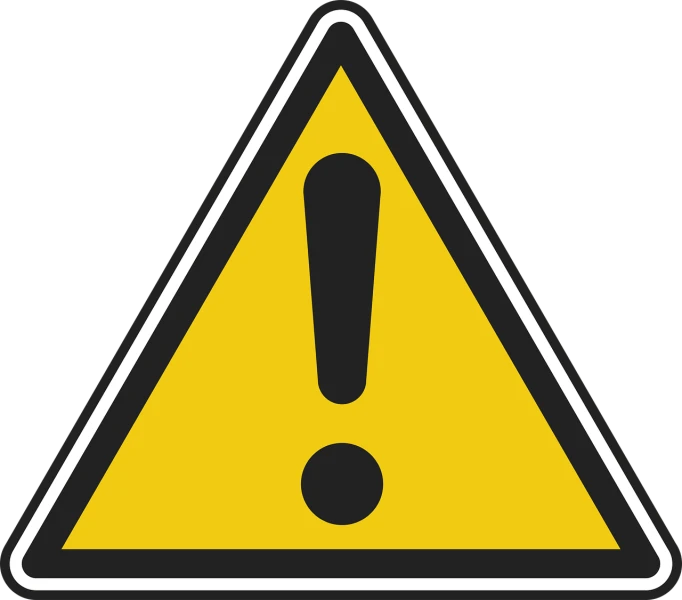 a yellow warning sign with a black exclamation, antipodeans, logo without text, triangle, istock, product label