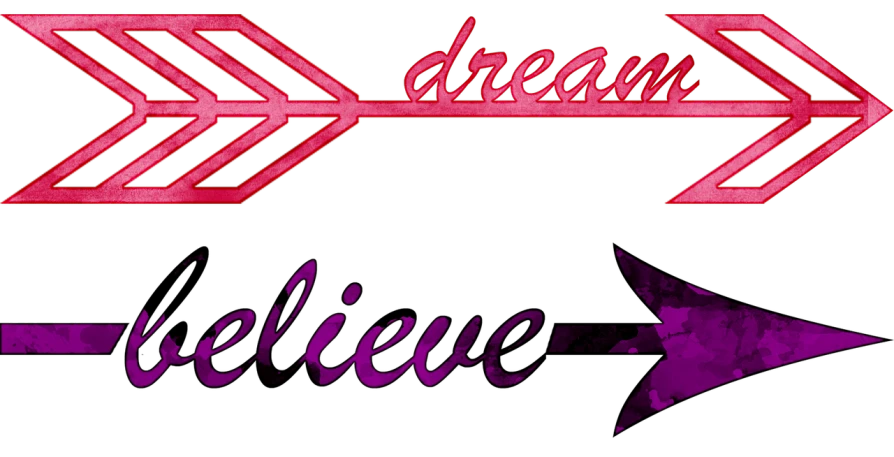 a couple of arrows that are next to each other, a picture, inspired by Sam Dillemans, purple glowing inscription, colorful dream, header, by :5 sexy: 7