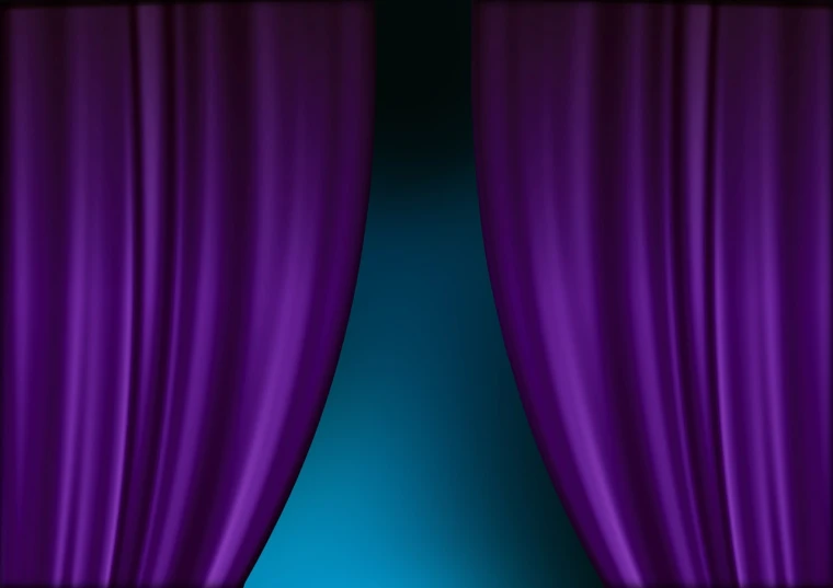 a purple curtain in front of a blue wall, an illustration of, by Rhea Carmi, shutterstock, dark smooth background, vector background, mirror background, close-up view