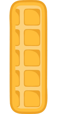 a stack of waffles sitting on top of each other, concept art, inspired by Antonín Chittussi, conceptual art, gold bars, flat illustration, bottom body close up, background image