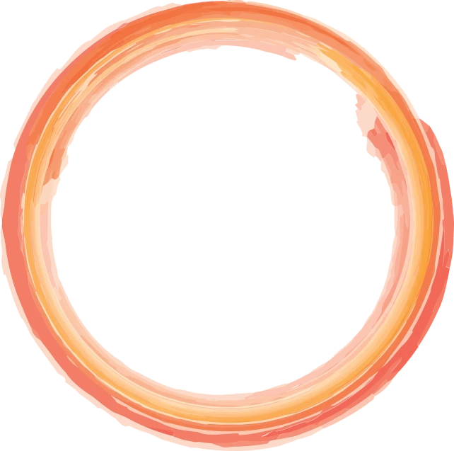 a circle of orange paint on a black background, a digital rendering, sōsaku hanga, inner ring, peach and goma style, the ring, red birthmark