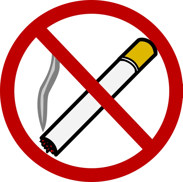 a no smoking sign on a black background, a cartoon, pixabay, bauhaus, with cigar, round, no jersey, 2 0 1 0 photo