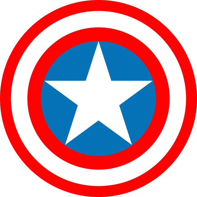 a captain's shield with a star on it, inspired by Chip Zdarsky, hurufiyya, fanpop, his cape is the american flag, headshot profile picture, marvel japan coloring