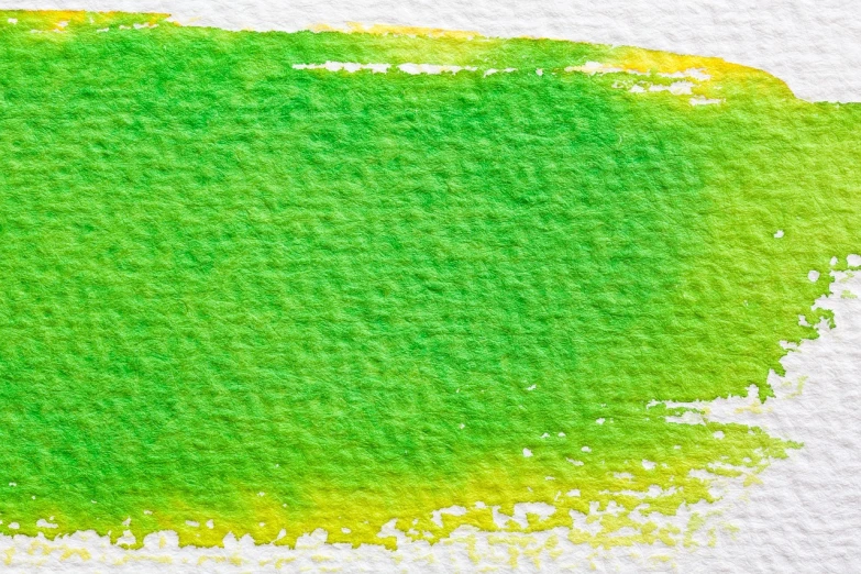 a green watercolor stain on a white paper, inspired by Katsukawa Shunshō, vivid neon color, close-up view, mustard, canvas