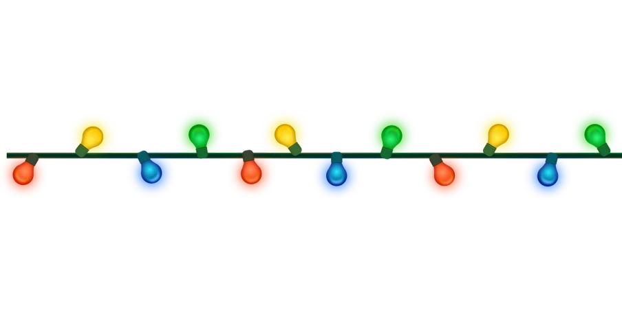 a row of multicolored christmas lights on a wire, a digital rendering, by Robert Richenburg, lineless, square, lantern, bottom - view