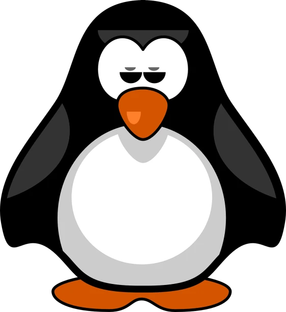 an image of a penguin on a black background, pixabay, mingei, cartoonish vector style, stock photo, computer generated, polished : :