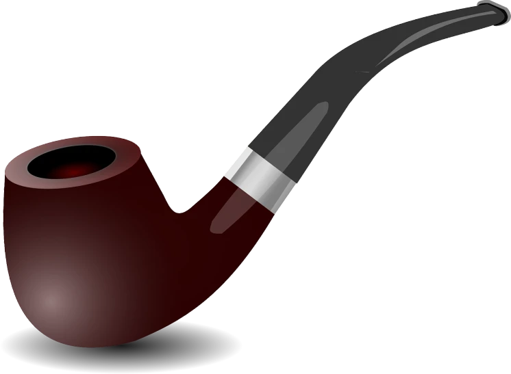 a pipe sitting on top of a table, pixabay, digital art, pot-bellied, clipart, side view of a gaunt, full colored