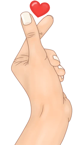 a person holding a red heart in their hand, a digital painting, inspired by Asaf Hanuka, figuration libre, side boob, doing a thumb up, [ closeup ]!!, wikihow illustration