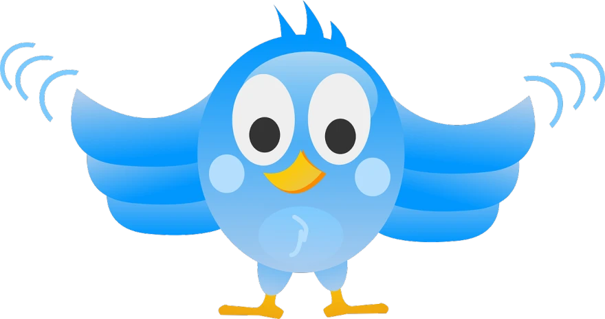 a blue bird with its wings spread out, a cartoon, pixabay, dada, cute face big eyes and smiley, bird\'s eye view, twitter, switch