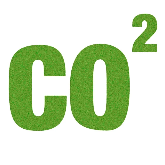 a green co2 sign on a white background, an illustration of, by Edward Corbett, -h 1024, sustainability, two, foam