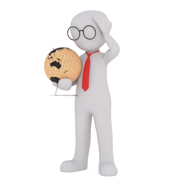 a person with glasses and a tie holding a cookie, a picture, conceptual art, 3d model of a japanese mascot, white head, geology, official product photo