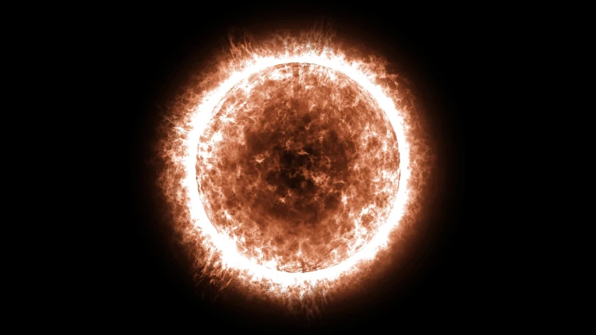 a close up of a sun on a black background, a digital rendering, antimatter, very accurate photo, fire texture, nasa photo