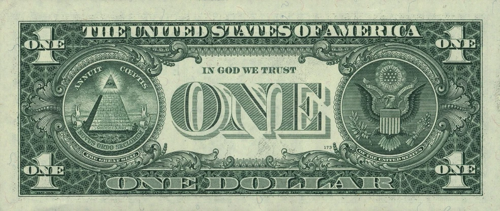 a close up of a one dollar bill, a picture, by Ken Elias, modernism, the one true god, vintage typography, truth, aaaaaaaaaaaaaaaaaaaaaa