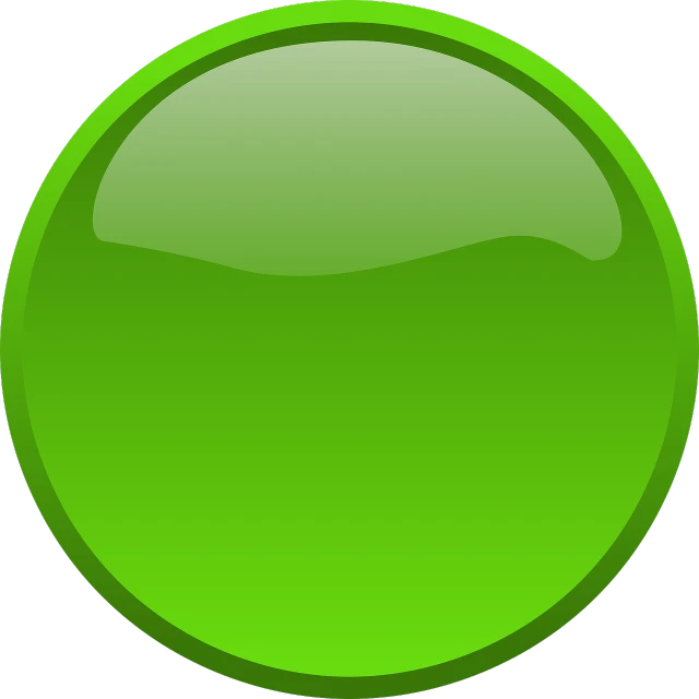 a green button on a black background, by John Button, synchromism, highly detailed rounded forms, transparent background, ( land ), pale green background