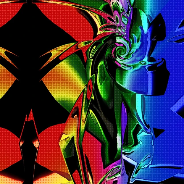 a close up of a person holding an umbrella, digital art, inspired by Umberto Boccioni, psychedelic art, fractal cyborg ninja background, vivid colors!!, full of colour 8-w 1024, abstract background