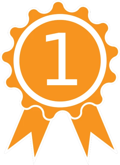 a badge with the number one on it, pixabay contest winner, academic art, orange gi, low resolution, ribbons, award winning animation