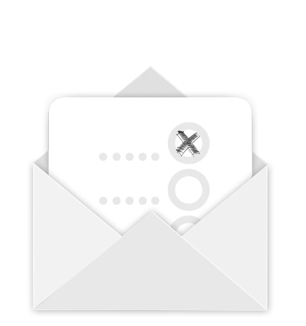 an open envelope with a piece of paper sticking out of it, a screenshot, by Mathias Kollros, pixabay, minimalism, square black pupil centered, ello, notices, server