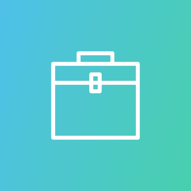 a white outline of a briefcase on a blue and green background, by Austin English, unsplash, inventory item, casket, worksafe. illustration, solar