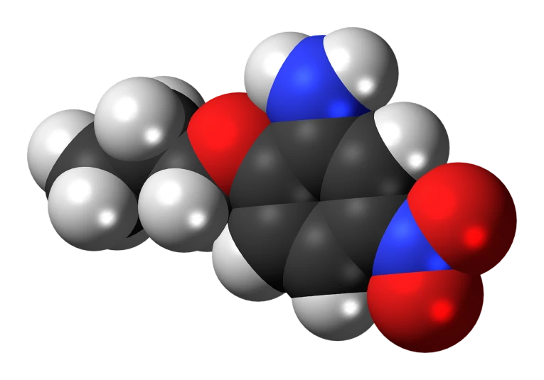 a group of red, white and blue spheres, by Jon Coffelt, pixabay, detailed chemical diagram, dark shading, bottle, psilocybin