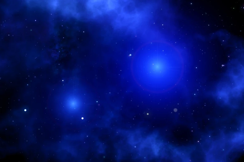 a group of stars that are in the sky, space art, stern blue neon atmosphere, space photo