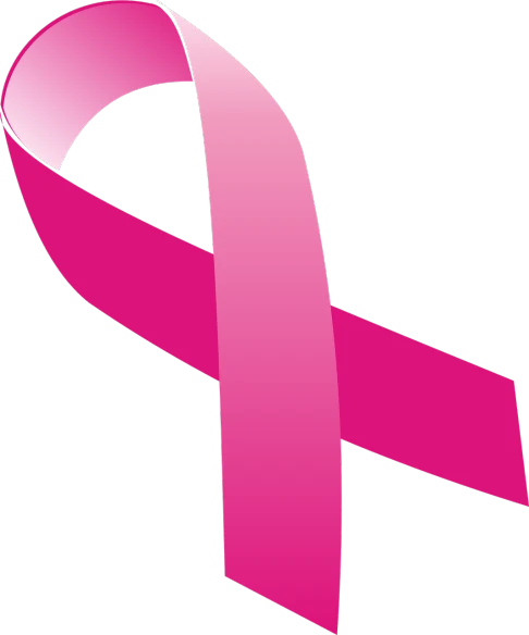 a pink ribbon on a black background, an illustration of, by Robert Childress, various colors, high res photo, no gradients, full color illustration