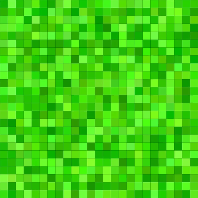 a green background with squares of different sizes, inspired by Art Green, pixel art, grass texture material, graffiti _ background ( smoke ), mosaic floor, background(solid)