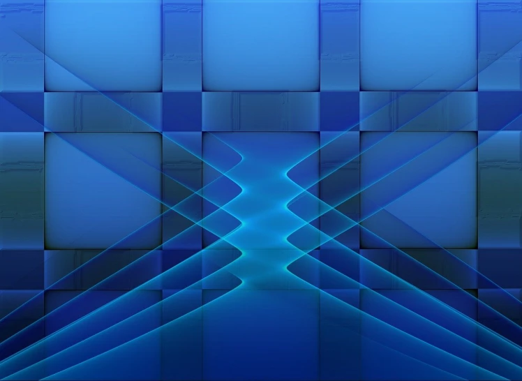 a close up of a computer screen with a blue background, digital art, by Jon Coffelt, geometric abstract art, 3d fractal background, cross composition, blue wall, iphone picture