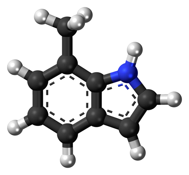 a close up of a model of a molecule, a raytraced image, tachisme, black and blue color scheme, in style of monkeybone, cocaine, inside dark oil