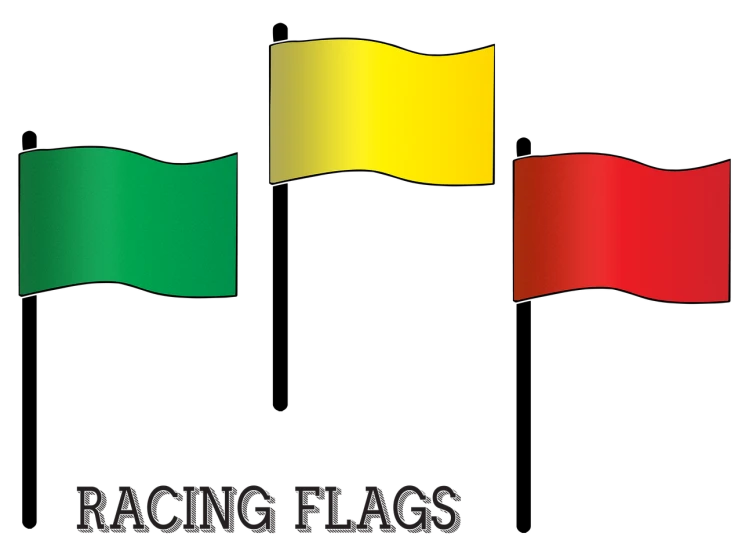 a red, yellow and green flag on a black background, shutterstock, sōsaku hanga, racers, created in adobe illustrator, dakar, raytacing