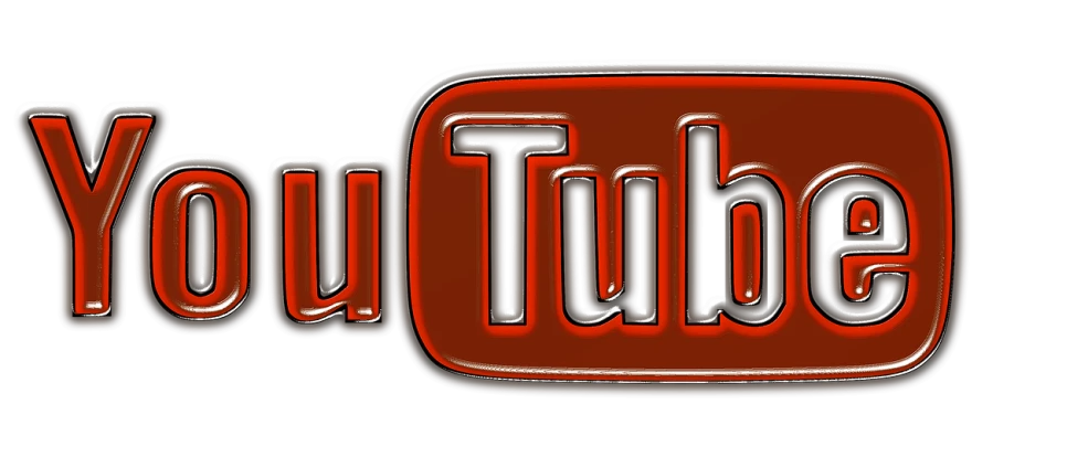 a red youtube logo on a black background, a digital rendering, by John Luke, trending on pixabay, video art, stylized bold outline, chrome tubes, red writing, 2 0 0 6 youtube video