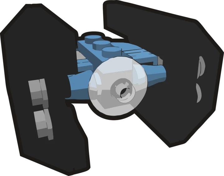 an image of a star wars tier, a low poly render, conceptual art, lego style, large blue engines, no gradients, oversized_hindquarters