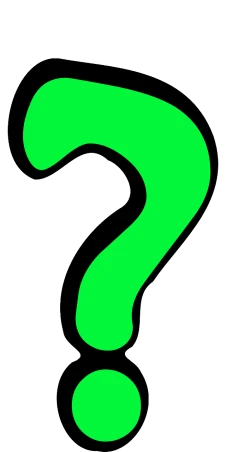 a green question mark on a white background, by Alexander Scott, hurufiyya, 1128x191 resolution, outlined!!!, big!!!!!!!!!!!!, ( 3 1