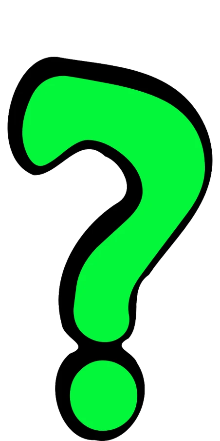 a green question mark on a white background, by Alexander Scott, hurufiyya, 1128x191 resolution, outlined!!!, big!!!!!!!!!!!!, ( 3 1