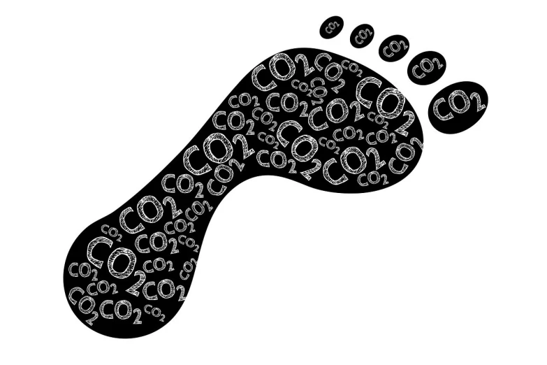 a black and white image of a foot print, an illustration of, by Raymond Coxon, pixabay, eco-friendly theme, carbon fiber, amusing, steam