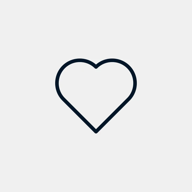 a black heart icon on a white background, a picture, by Emma Andijewska, minimalism, navy, soft outline, animation, on simple background