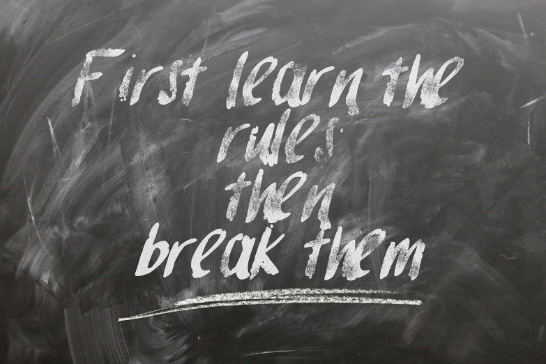 a close up of a chalk board with writing on it, by Anna Katharina Block, pixabay, fine art, beyond the rules of physics, the first and the last, art depicting control freak, lean