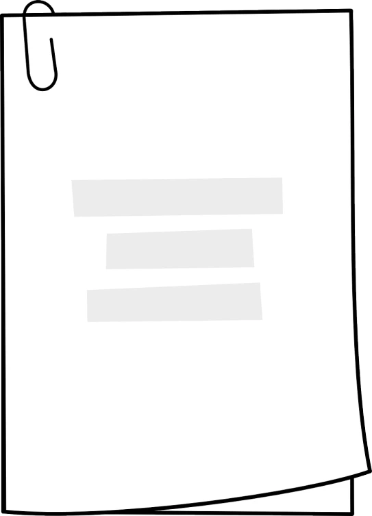 a piece of paper with a paperclip attached to it, a wireframe diagram, deviantart, uncompressed png, cell shaded cartoon, white sleeves, trimmed with a white stripe