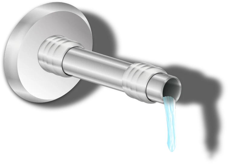 a close up of a faucet with water coming out of it, an illustration of, clip-art, sorrow, [ [ hyperrealistic ] ], water pipe