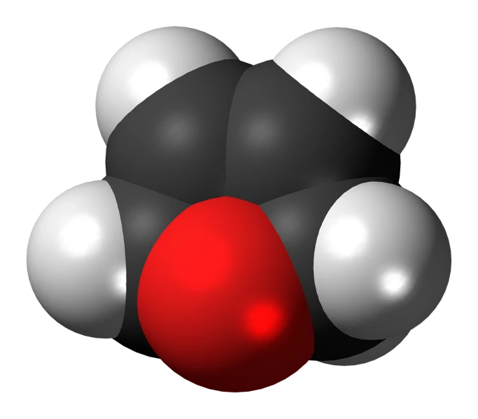 a red ball surrounded by black and white balls, a raytraced image, by Joseph Bowler, detailed chemical diagram, bottom angle, ether, from wikipedia