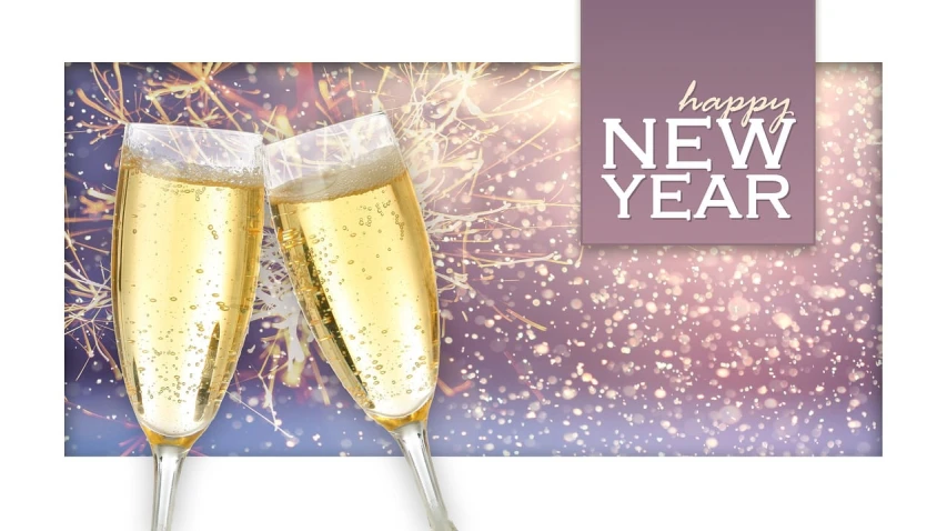 two glasses of champagne with sparklers in the background, shutterstock, happening, website banner, hi res, january, hi resolution