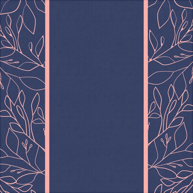 a picture of a picture of a picture of a picture of a picture of a picture of a picture of a picture of a picture of a, a digital rendering, inspired by Masamitsu Ōta, tumblr contest winner, art nouveau, blue and pink color scheme, leaves and simple cloth, calligraphy border, dark blue background