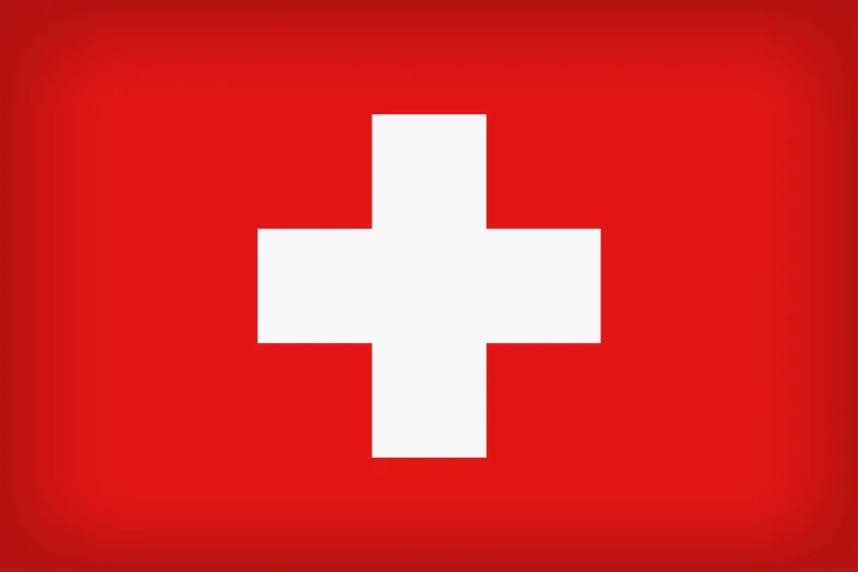 a white cross on a red background, by Franz Hegi, swiss design, flag, created in adobe illustrator, hospital