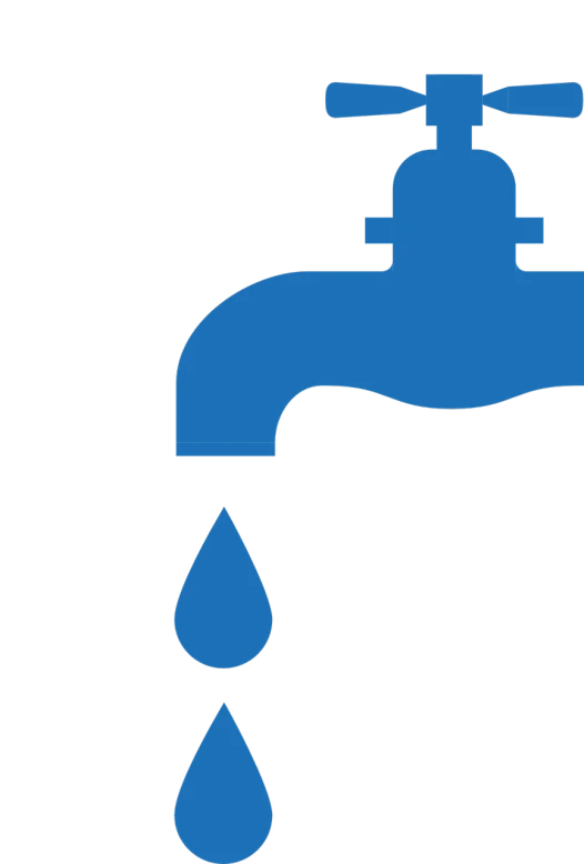 a faucet with a drop of water coming out of it, concept art, by Jesper Knudsen, pixabay, conceptual art, infographics. logo. blue, black, 💣 💥💣 💥, profile picture 1024px