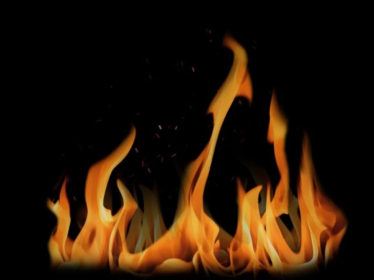 a close up of a fire on a black background, shutterstock, digital art, animation still, digital art - w 640, complete scene, 王琛