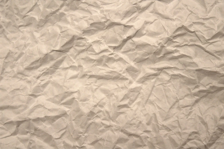 a close up of a sheet of crumpled paper, flickr, minimalism, taupe, detailed shading, video game texture, grain”