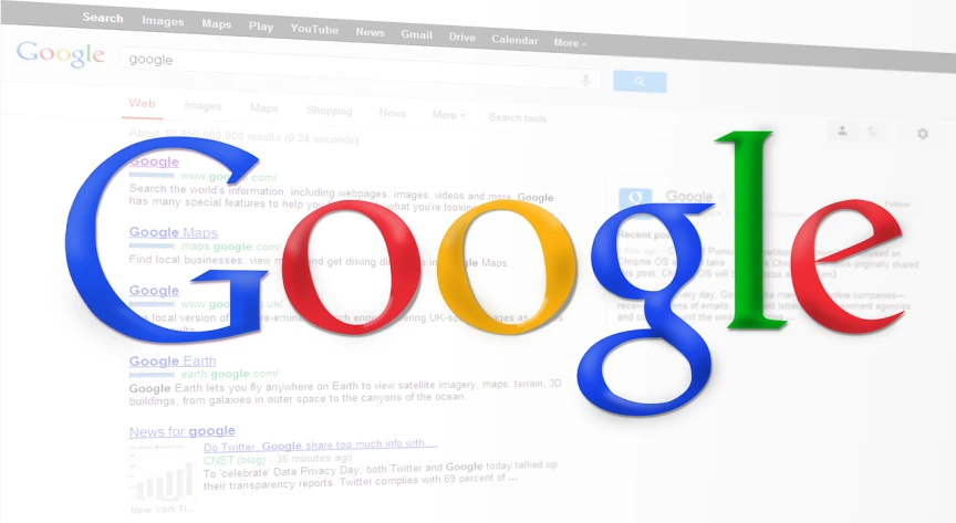 a close up of the google logo on a computer screen, shutterstock, happening, high definition screenshot, 3 d cg, panels, header text”
